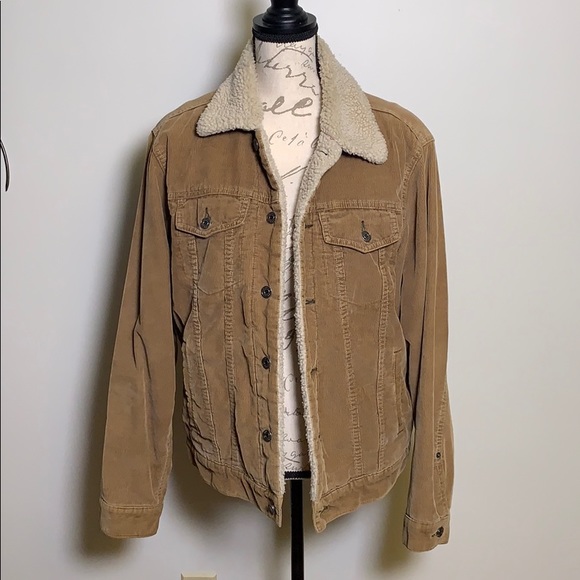 Gap Jackets \u0026 Coats | Gap Sherpa-Lined Icon Corduroy Jacket | Color: Brown/Cream | Size: S | Catbird's Closet